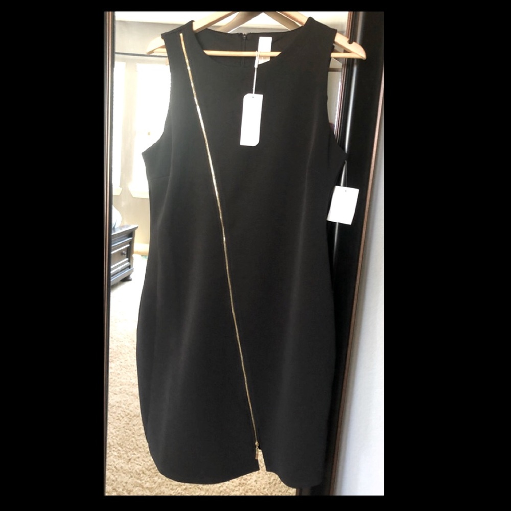 NWT Superfoxx zipper front sheath dress sz XL